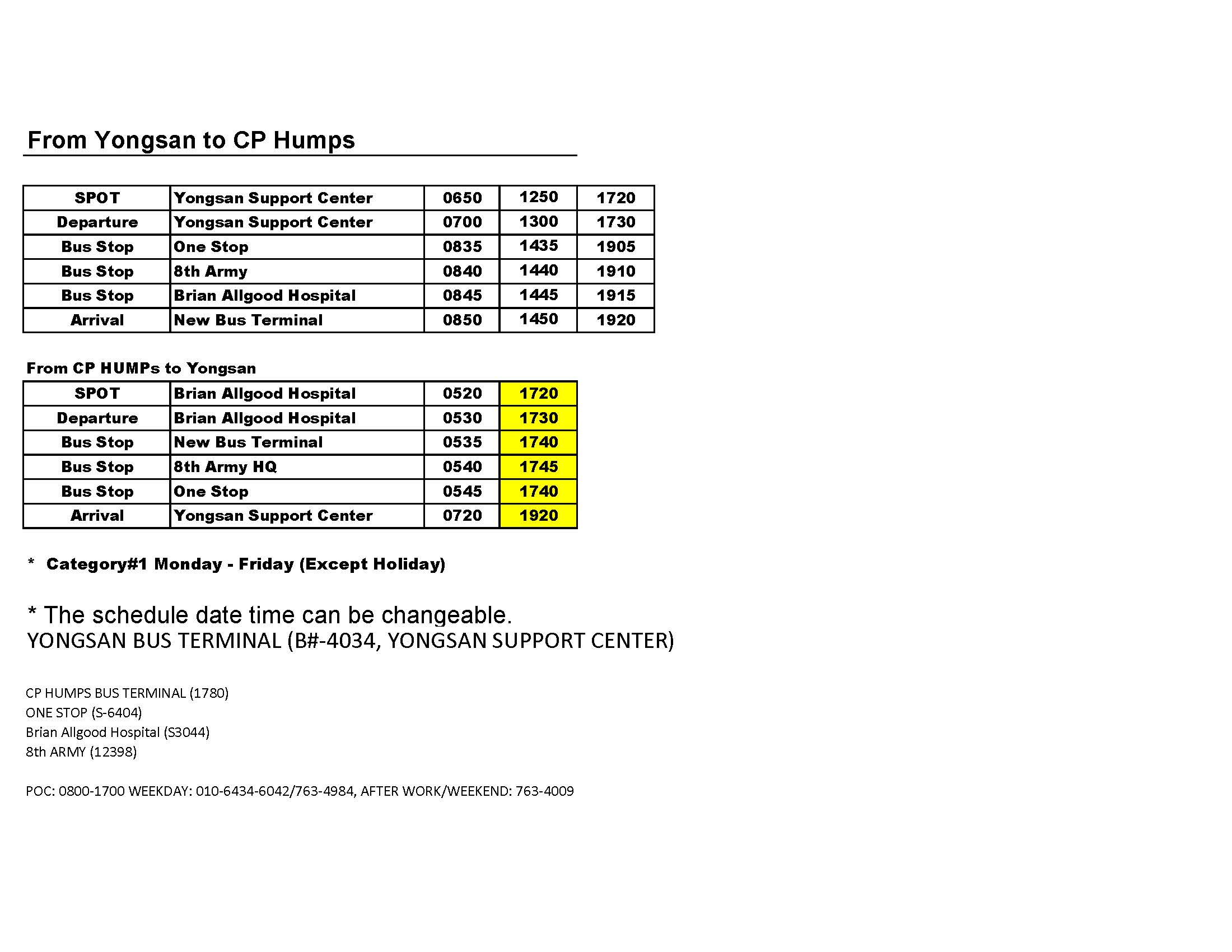 From USAG Humphreys / Osan AB Dragon Hill Lodge